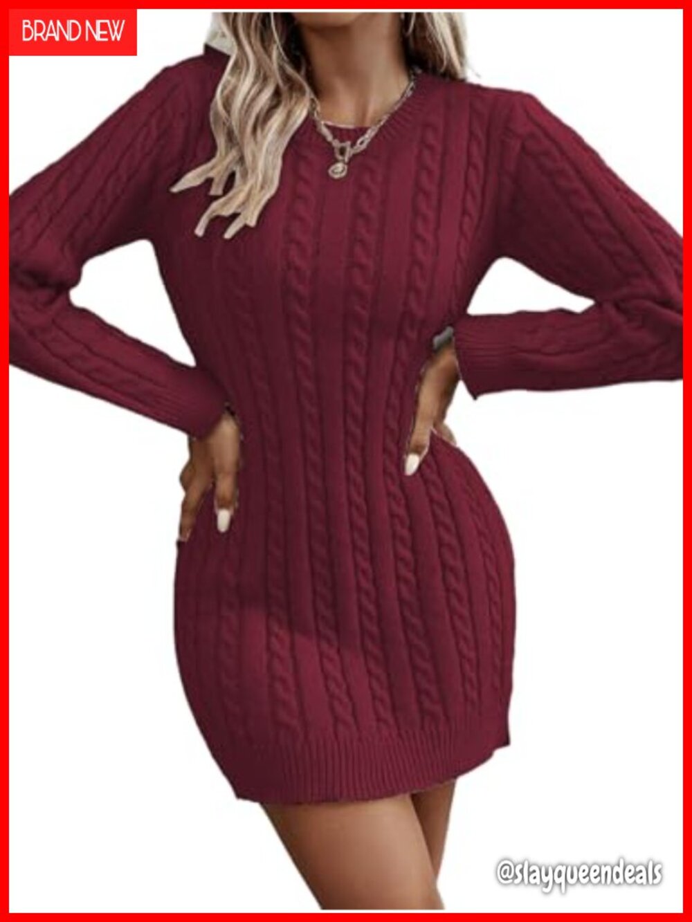Ribbed Knit Bodycon Mini Sweater Dress Crew Neck Long Sleeve Pullover